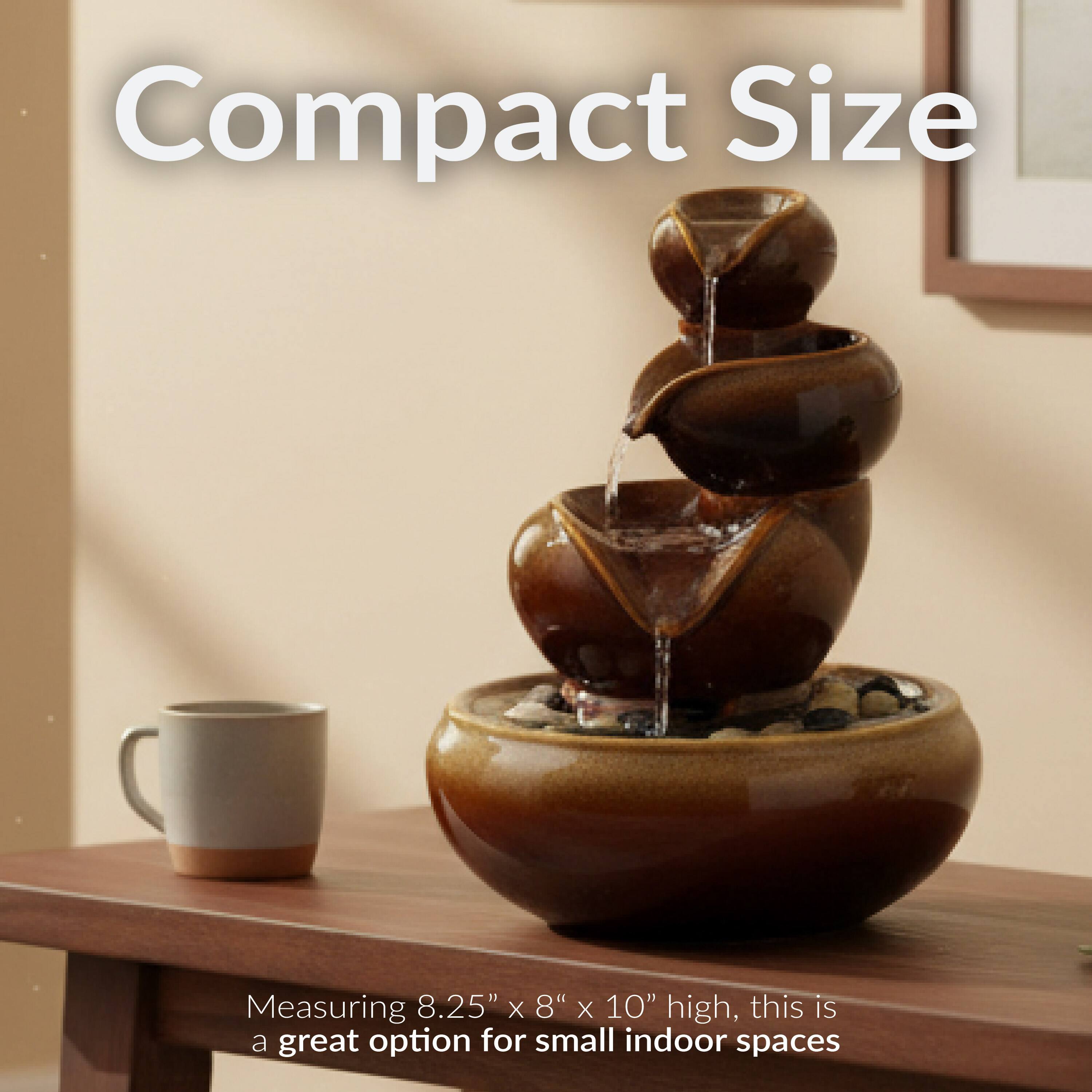Compact Size

Measuring 8.25" x 8" x 10" high, this is a great option for small indoor spaces