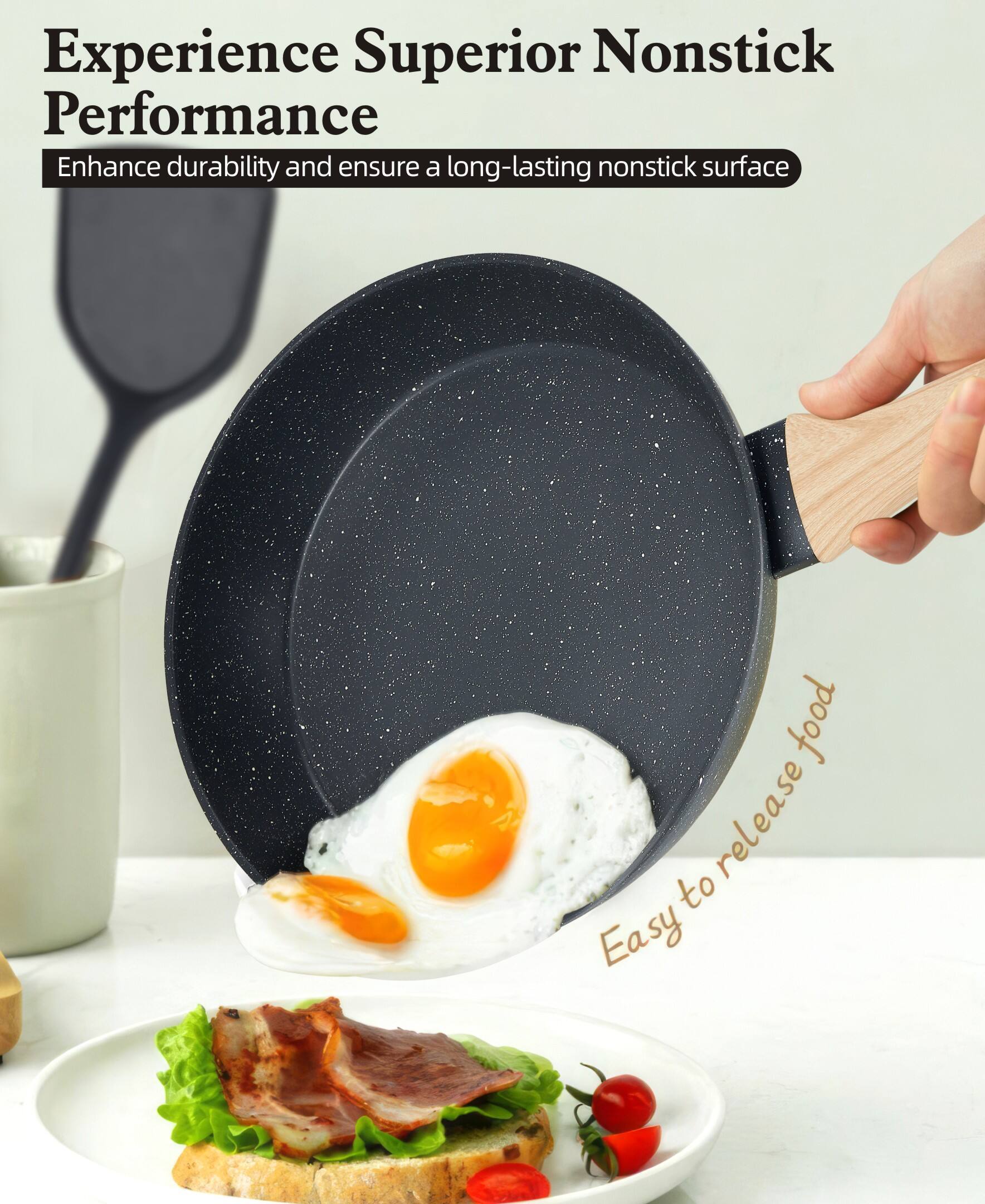 Experience Superior Nonstick Performance  
Enhance durability and ensure a long-lasting nonstick surface  

Easy to release food