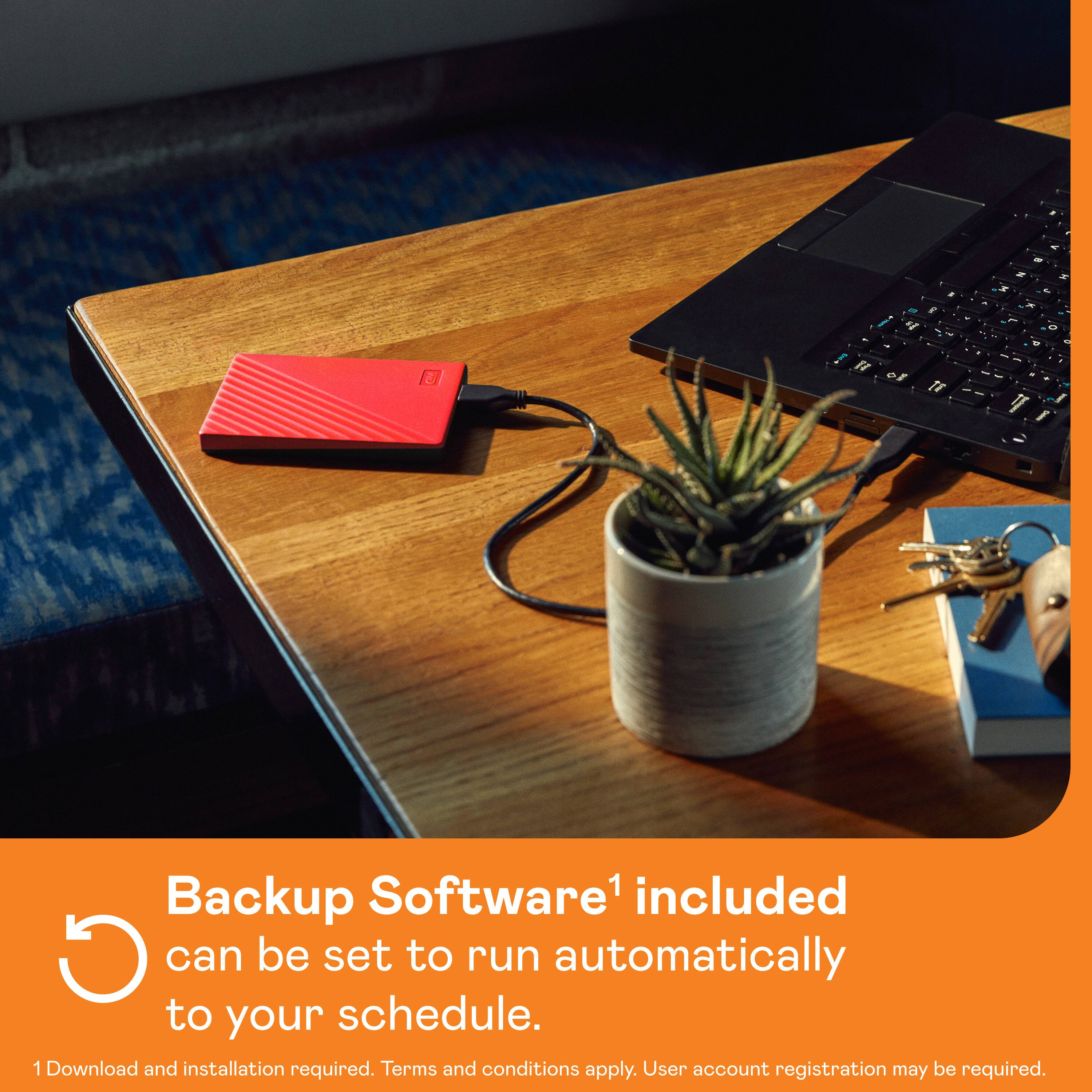 Backup Software Included: Can be set to run automatically to your schedule. 1 Download and installation required. Terms and conditions apply. User account registration may be required.