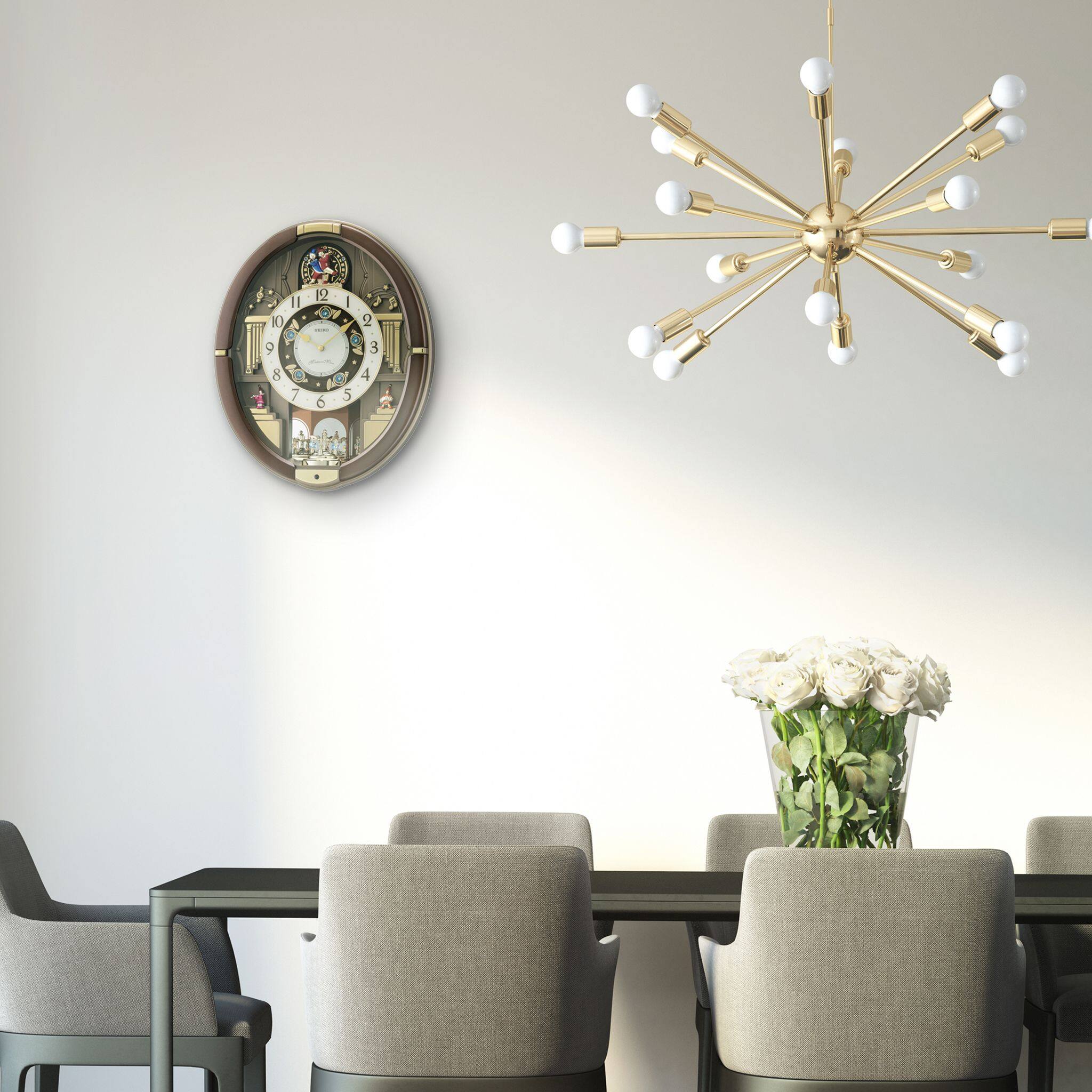 Alt View 2. Seiko - Seiko Summer Symphony Melodies In Motion Clock - Brown - Brown.