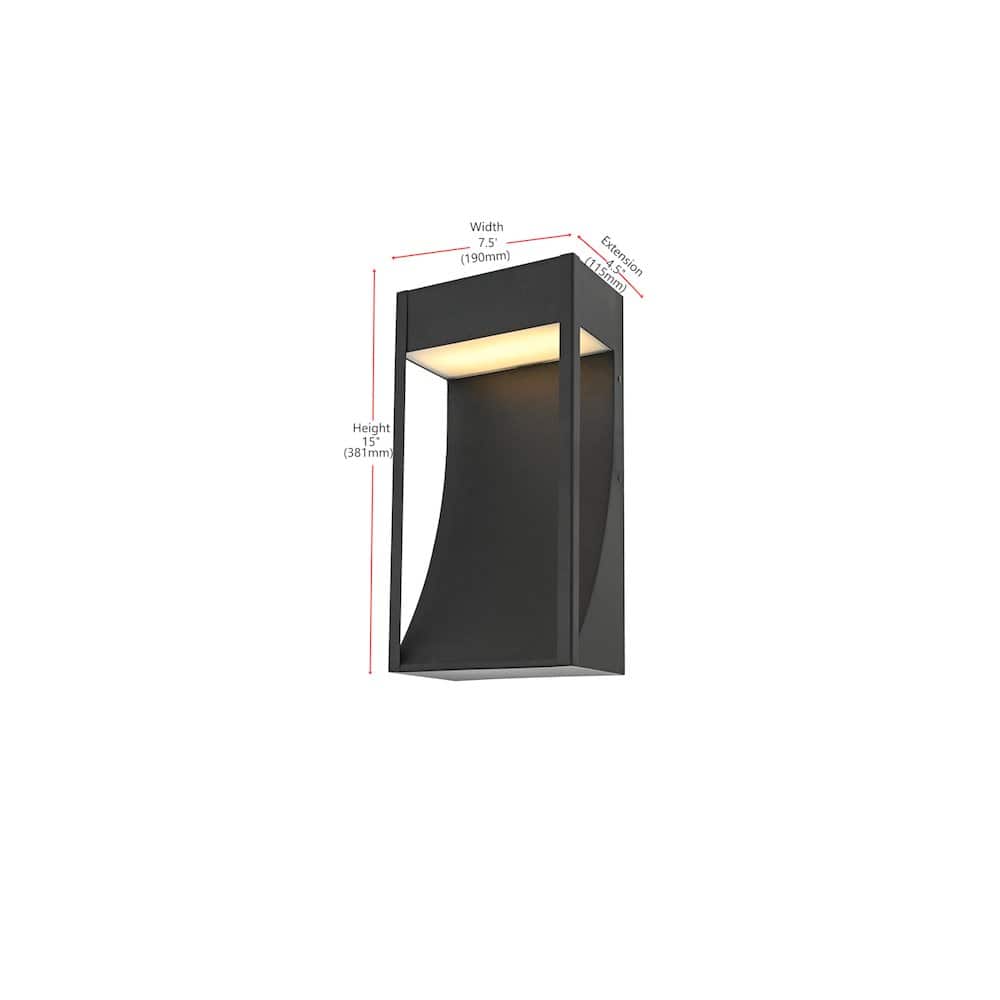 Elegant Lighting - Adriel 7.5 inch Outdoor Wall Sconce - Black price history on PriceWatchPro