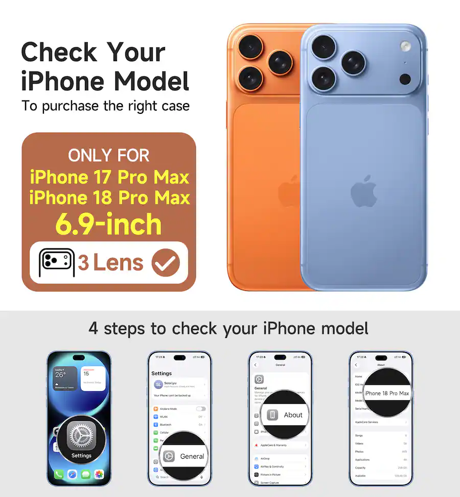 Deep Blue Built In SURITCH Slim Case for iPhone 18 Pro Max/17 Pro Max Case, AirBounce ...