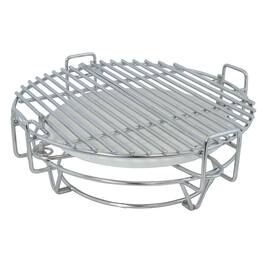 Sunnydaze - Half Moon Cooking Grate System for 15" Kamado Egg Grill - Silver