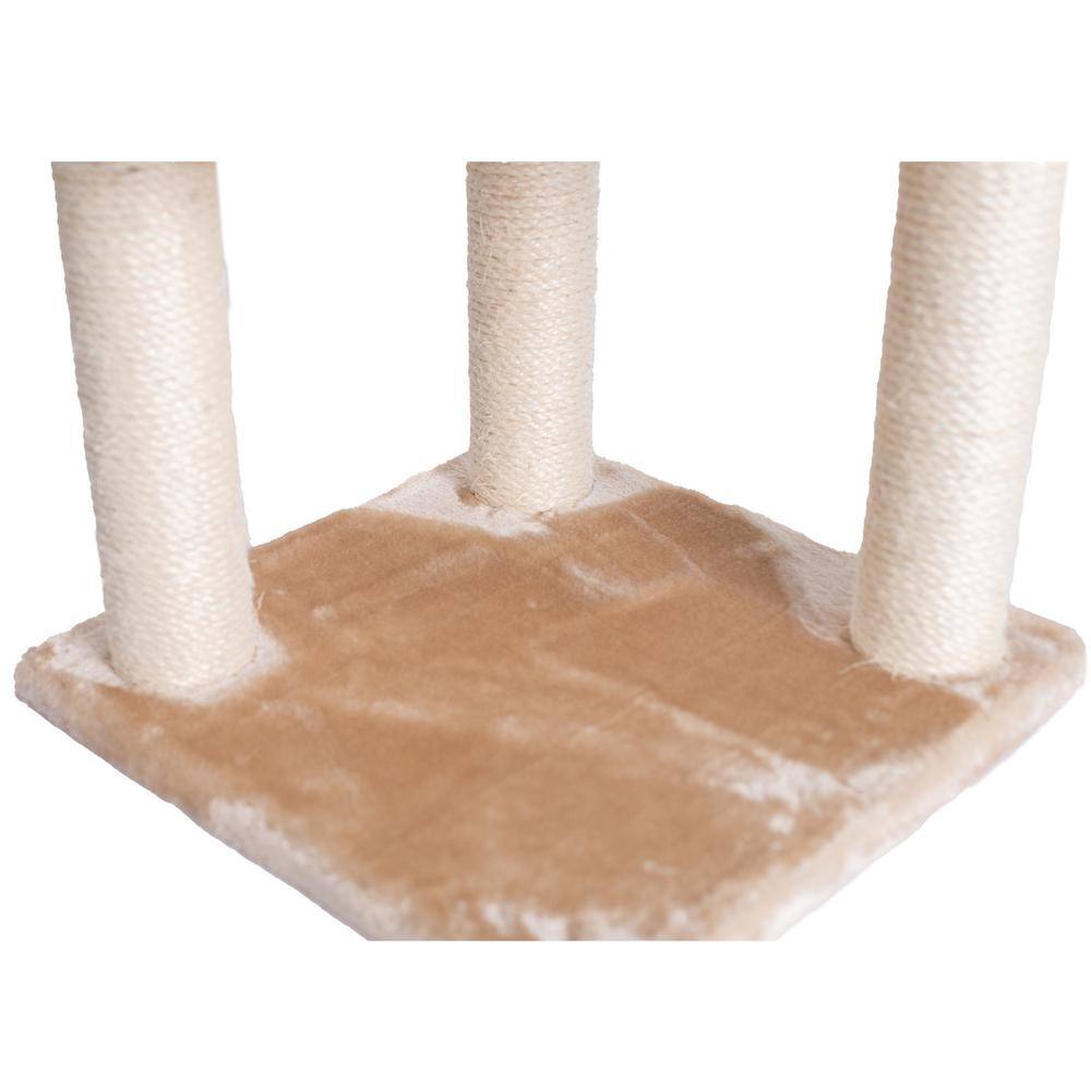 Alt View 4. Armarkat - 3 Levels Real Wood Cat Tower For Kittens Play 48 Height Beige - Beige.