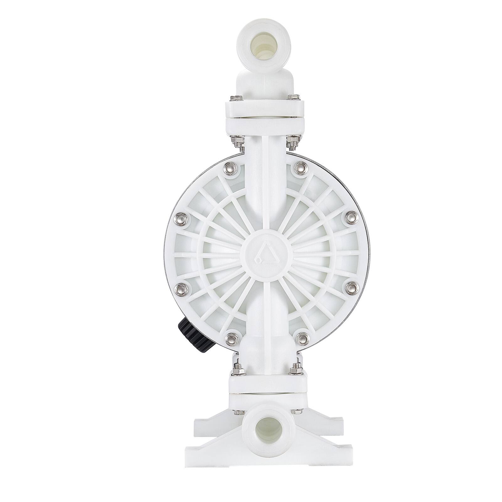 Alt View 5. VEVOR - Air Operated Double Diaphragm Pump, 25 GPM, 1 inch Inlet & Outlet Pneumatic Waste Oil Transfer Pump, Max 100 PSI - White;Black.