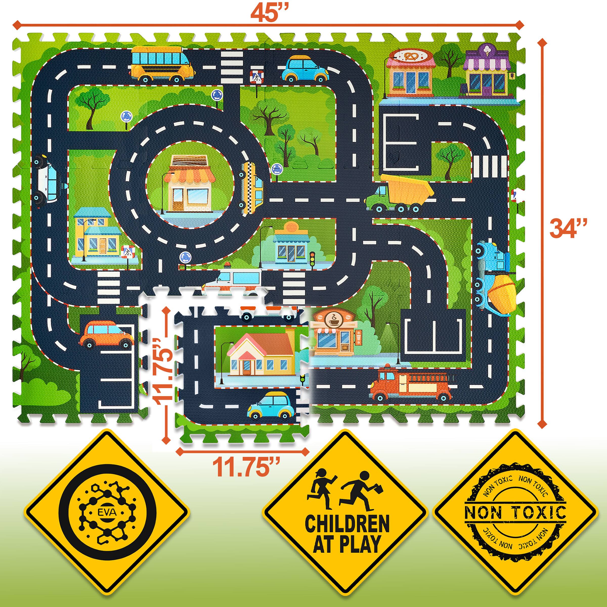 45"  
34"  
EVA  
11.75"  
CHILDREN AT PLAY  
NON TOXIC  
NON TOXIC