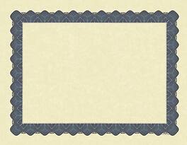 Great Papers - Metallic Certificates, 8.5" x 11", 100/Pack - Beige/Blue