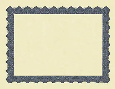 Front. Great Papers - Great Papers Metallic Certificates, 8.5" x 11", Beige/Blue, 100/Pack (934400) - Beige/Blue.