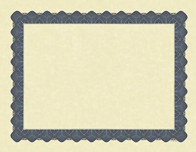 Front. Great Papers - Great Papers Metallic Certificates, 8.5" x 11", Beige/Blue, 100/Pack (934400) - Beige/Blue.
