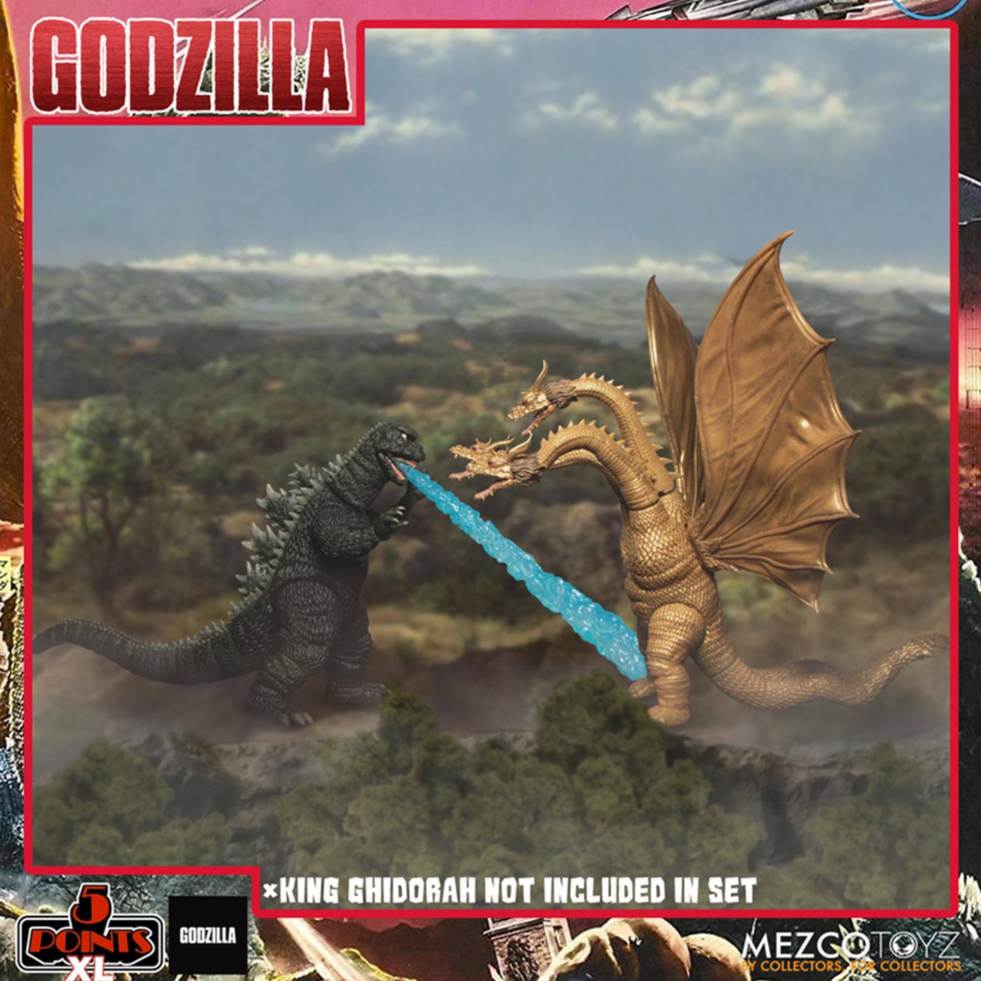 GODZILLA *KING GHIDORAH NOT INCLUDED IN SET 5 POINTS GOOZILLA MEZCOTOYZ XL AY COLLECTORS COLLECTORS
