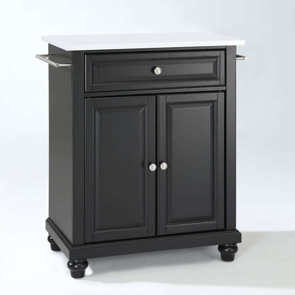 Alt View 1. Crosley Furniture - Cambridge Stone Top Portable Kitchen Island/Cart - Black.