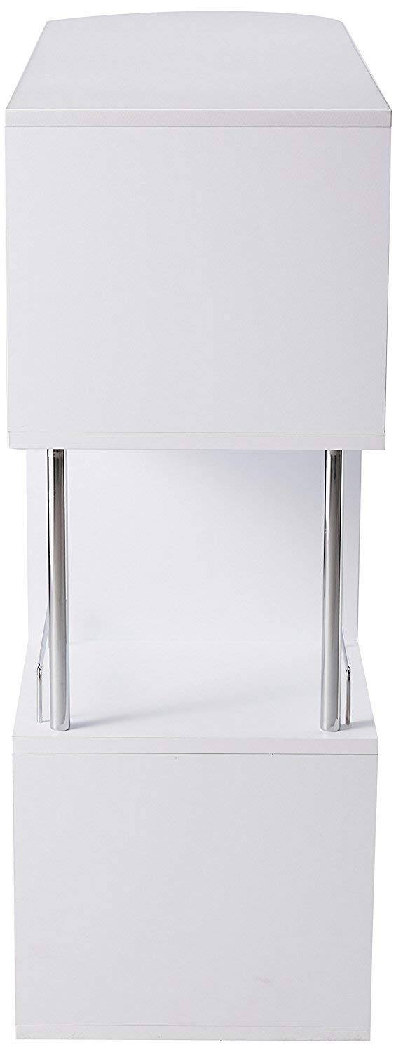 Alt View 3. Kings Brand Furniture - Kings Brand Furniture Minorca Bar Table with Shelves for Wine Bottles & Glasses - White.