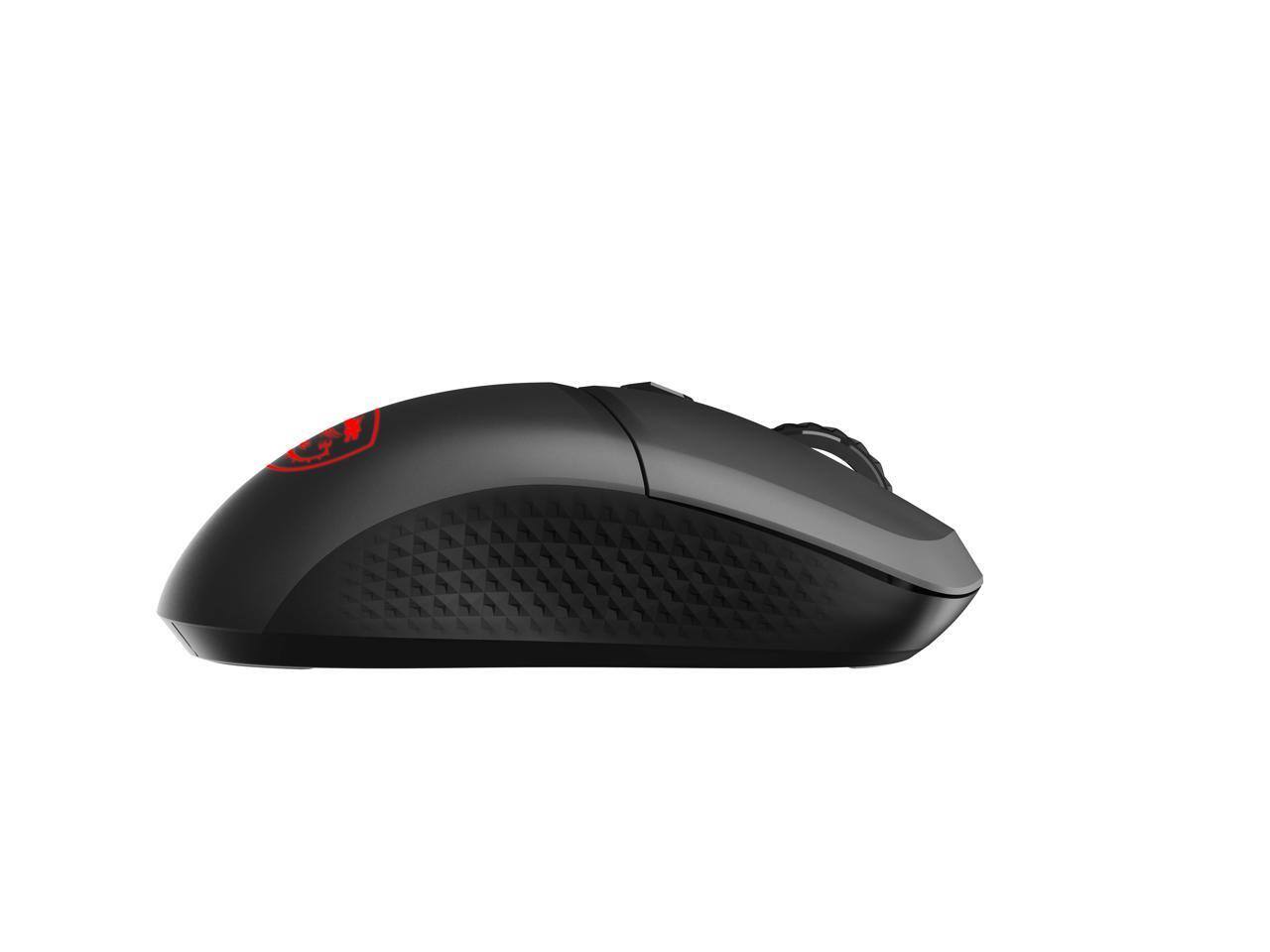 Alt View 3. MSI - MSI VERSA 300 2.4GHz Wireless Bluetooth 5.3 Optical Gaming Mouse - Black.