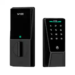 Wyze - Palm Lock Smart Door Lock with Palm Vein Recognition, Keypad, Auto Lock, Dual Battery, Wi-Fi, BHMA3 Certified - Black