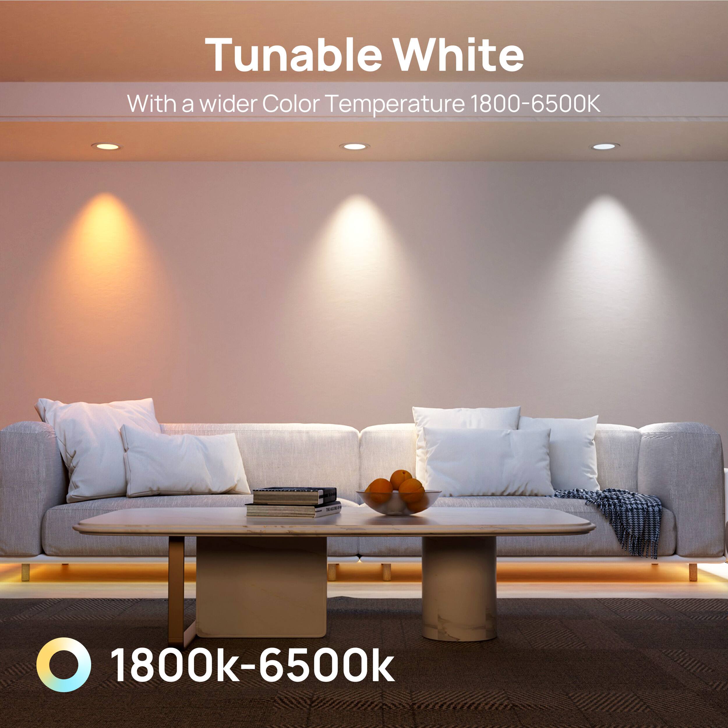 Tunable White, With a wider Color Temperature 1800-6500K, 1800k-6500k