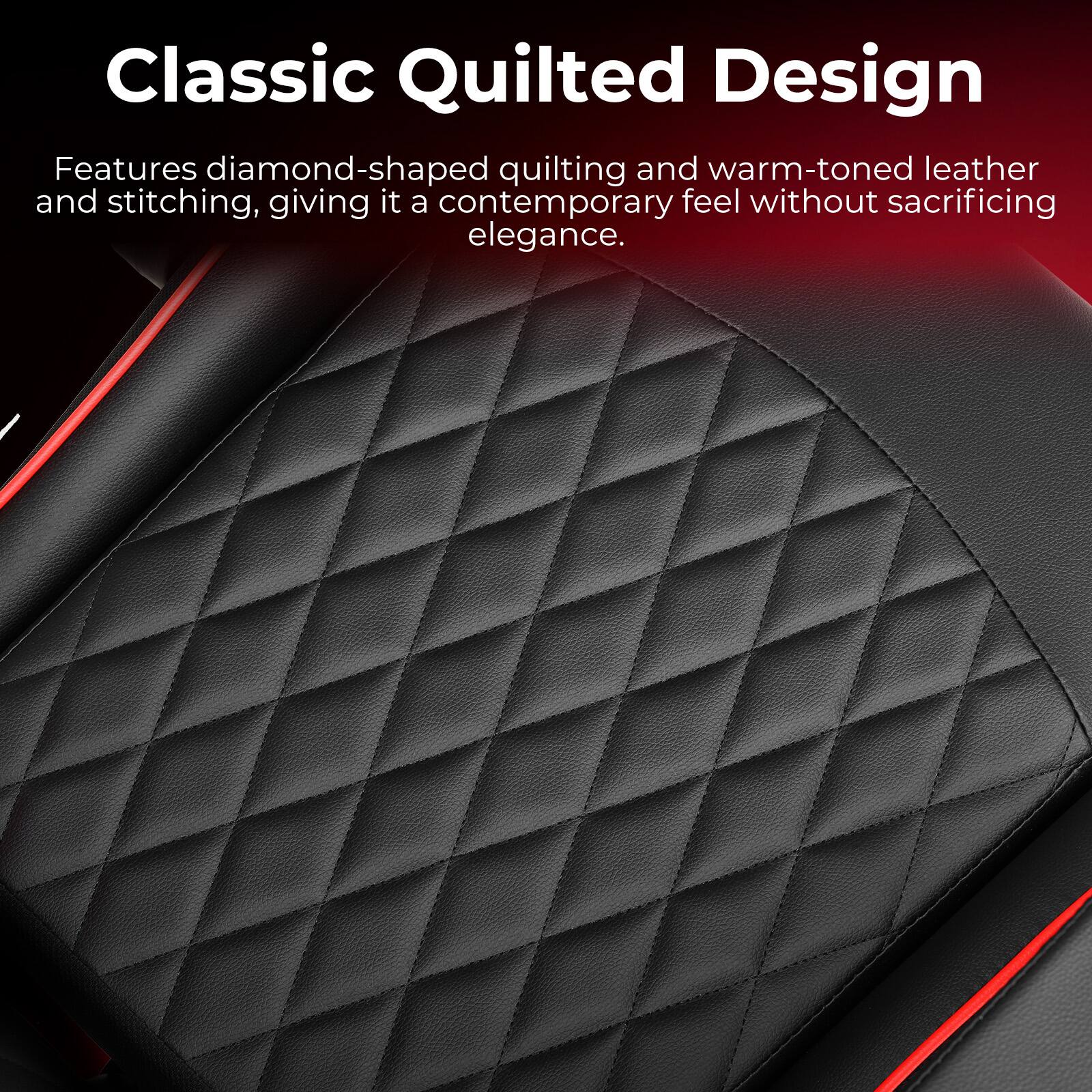 Classic Quilted Design

Features diamond-shaped quilting and warm-toned leather and stitching, giving it a contemporary feel without sacrificing elegance.