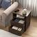 Angle. Kadyn - Wood Nightstand With Charging Station, Bedside Table With 2 Drawers, Bedroom Nightstand - Brown.