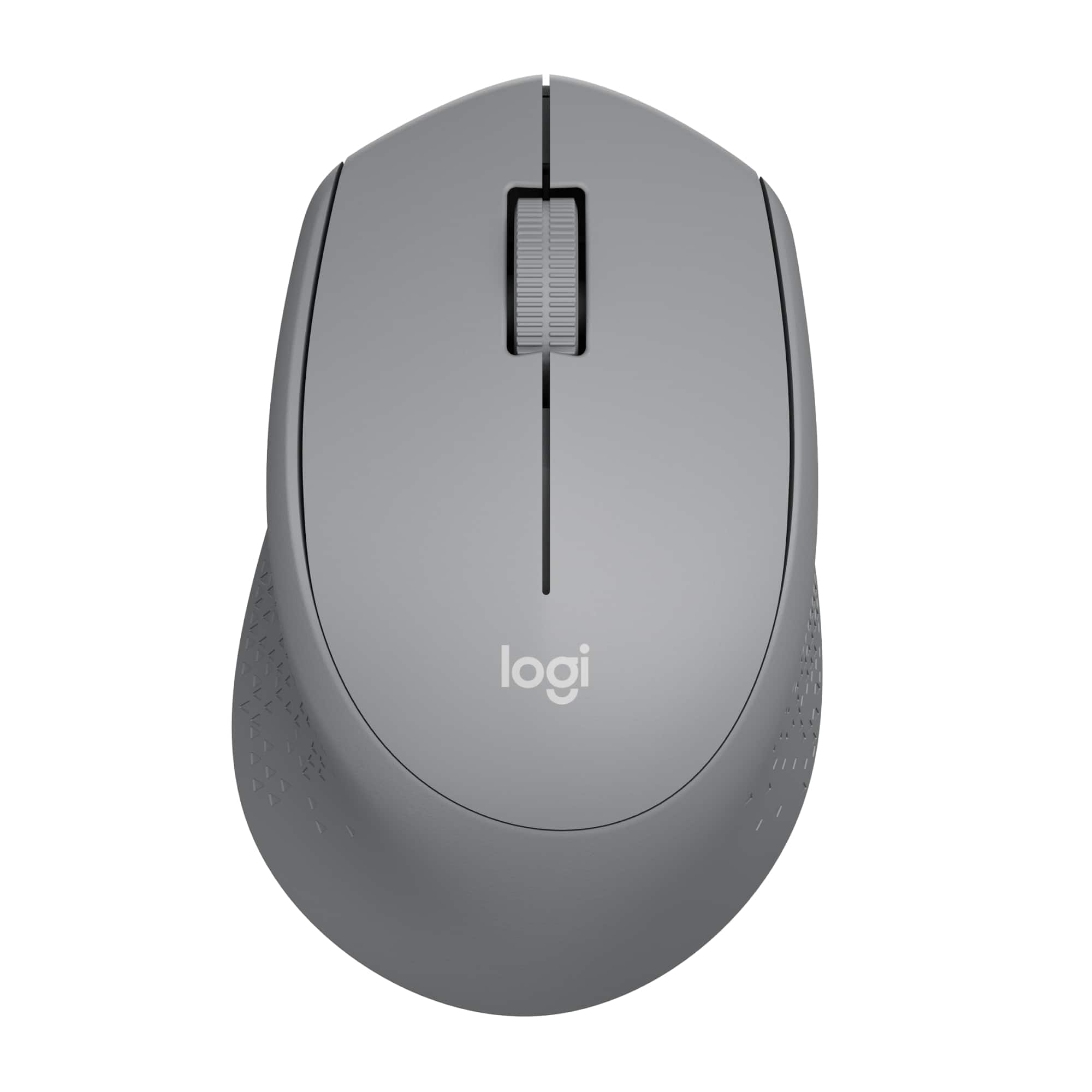 Front. Logitech - M330 SILENT Wireless Optical Mouse with Quiet Clicks - Gray.