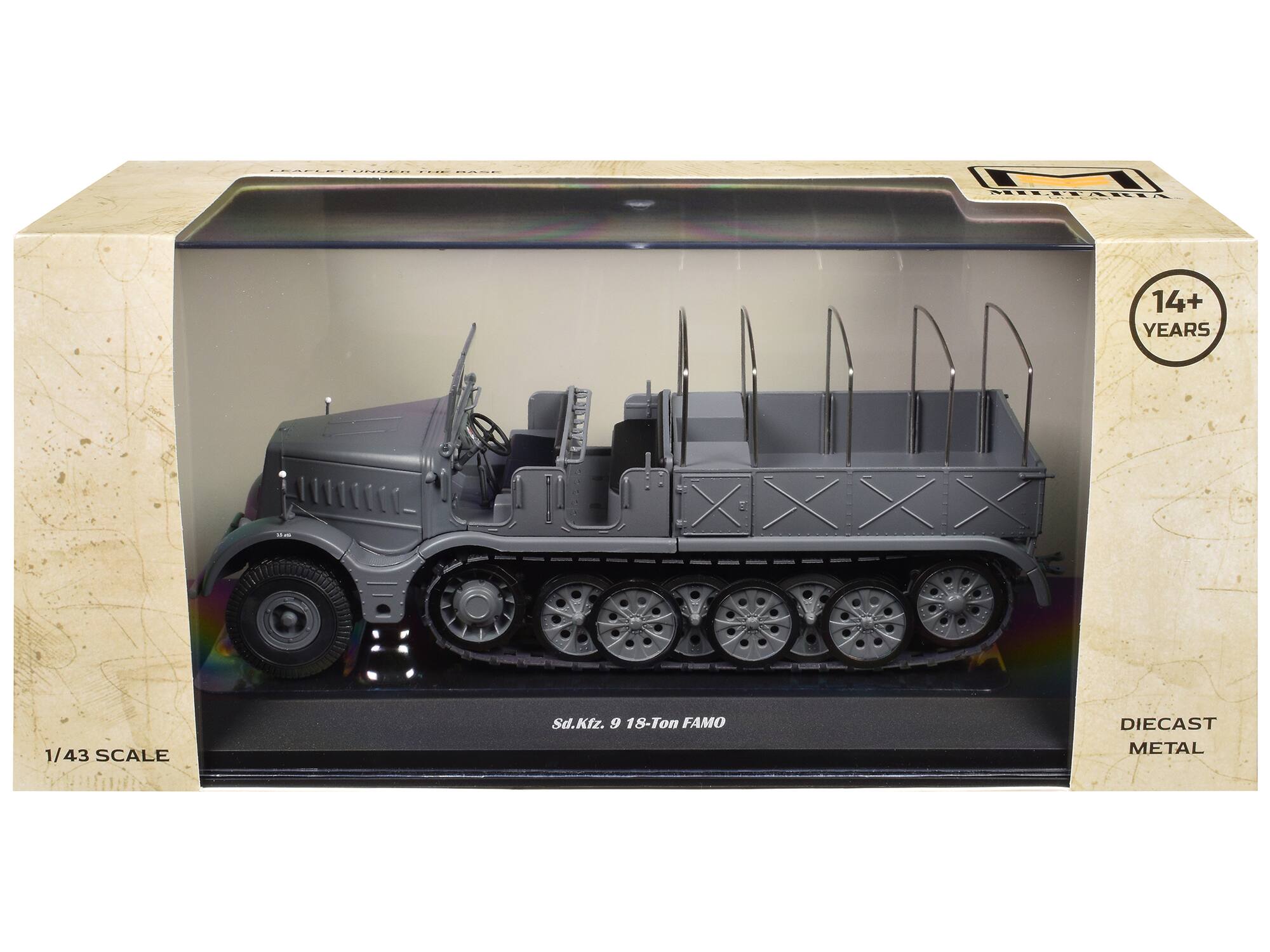 BROCD .... NIEA it/s 14+ YEARS 1/43 SCALE Sd.Kfz. 9 18-Ton FAMO DIECAST METAL