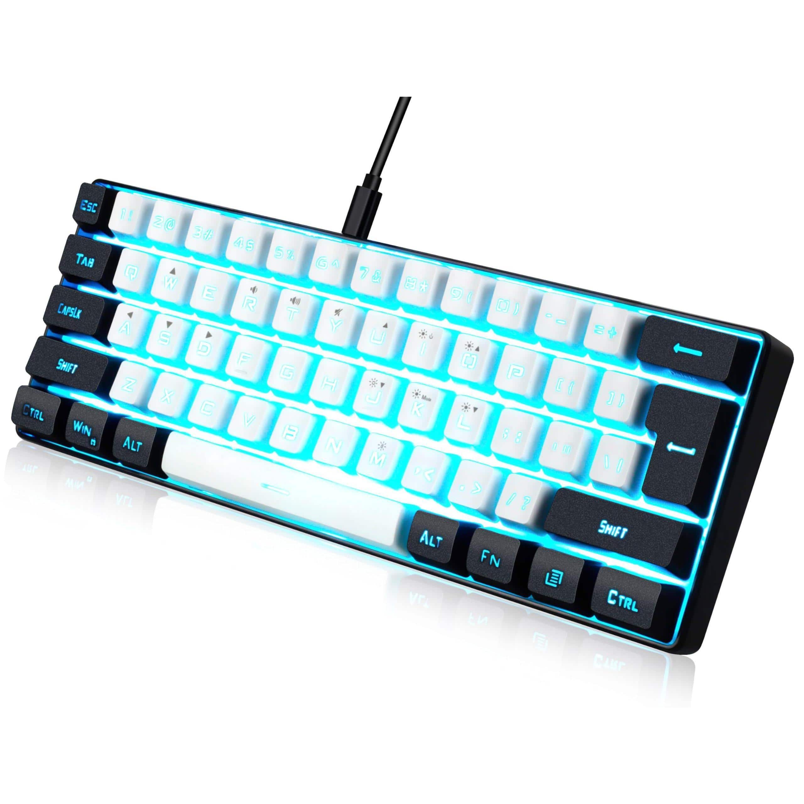 Reds Spade - Gaming Minimalist Portable Wired Ultra compact Mini Imitation Rgb Ergonomic keyboards featuredesigns with - White-black