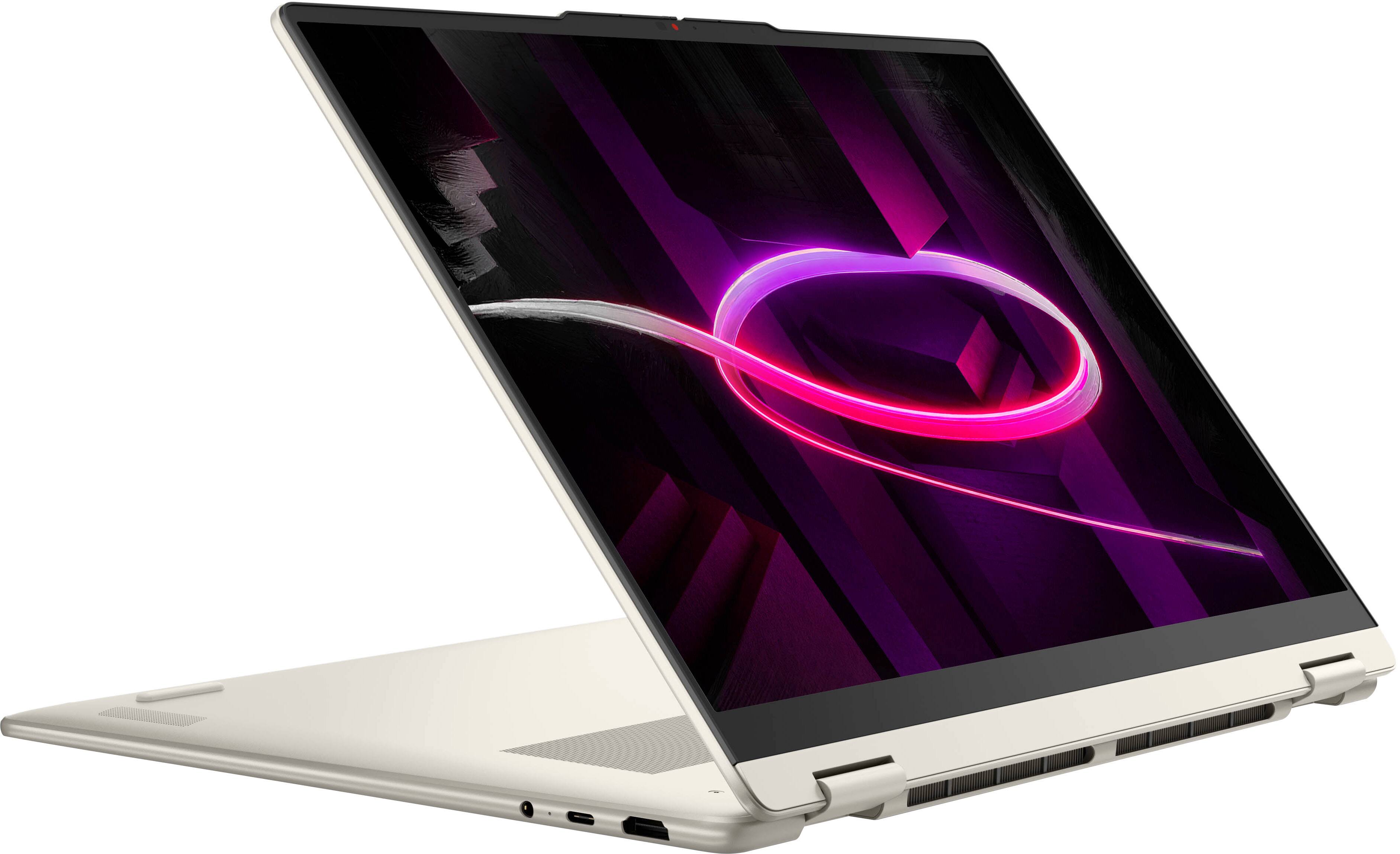 Alt View 10. Lenovo - Yoga 7a 2-in-1 - Copilot+ PC - 16" 2K OLED Touchscreen Laptop - AMD Ryzen AI 7 445 2026 - 24G Memory - 512GB SSD - Seashell.