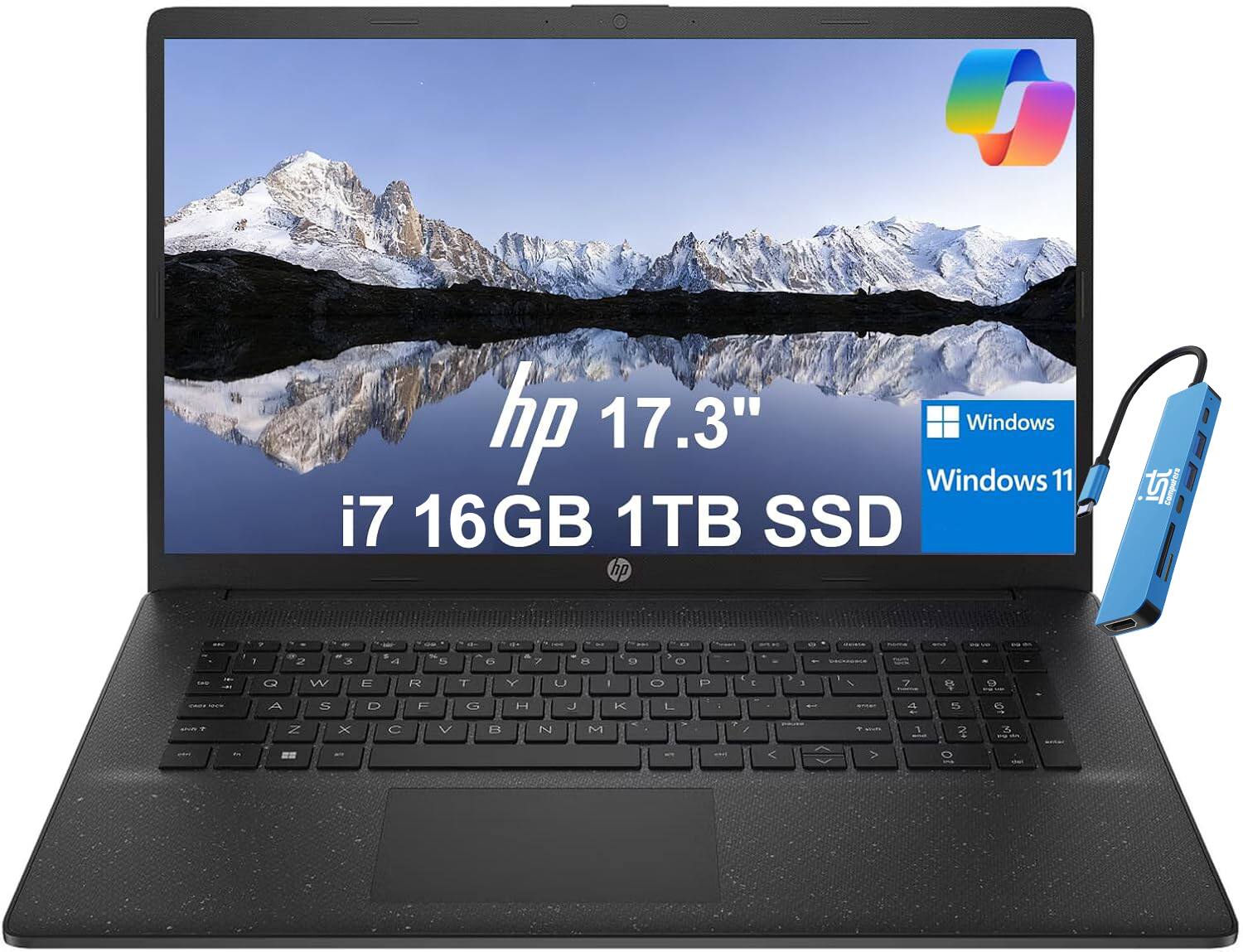 HP Upgraded 17 17t cn300 17.3'' HD+ Laptop Intel Core i7 with 16GB