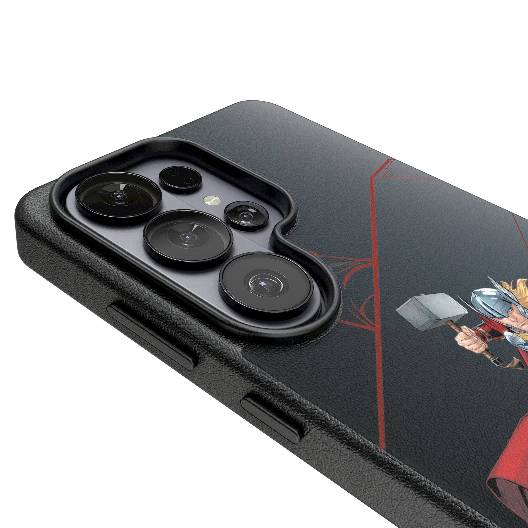 Left. Keyscaper - Marvel MechLine MagSafe Compatible Phone Case - Samsung Galaxy S26 Ultra - Thor.