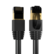 Front. Cables Direct Online - Cat8 Ethernet Cable 2FT, 40Gbps High-Speed RJ45 Shielded Copper Cord for Router, PC & Gaming - Black.