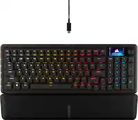 CORSAIR - VANGUARD PRO 96 RGB Wired Magnetic MGX Linear Hall Effect 96% Gaming Keyboard with FlashTap SOCD+Rapid trigger - Black - Front_Zoom