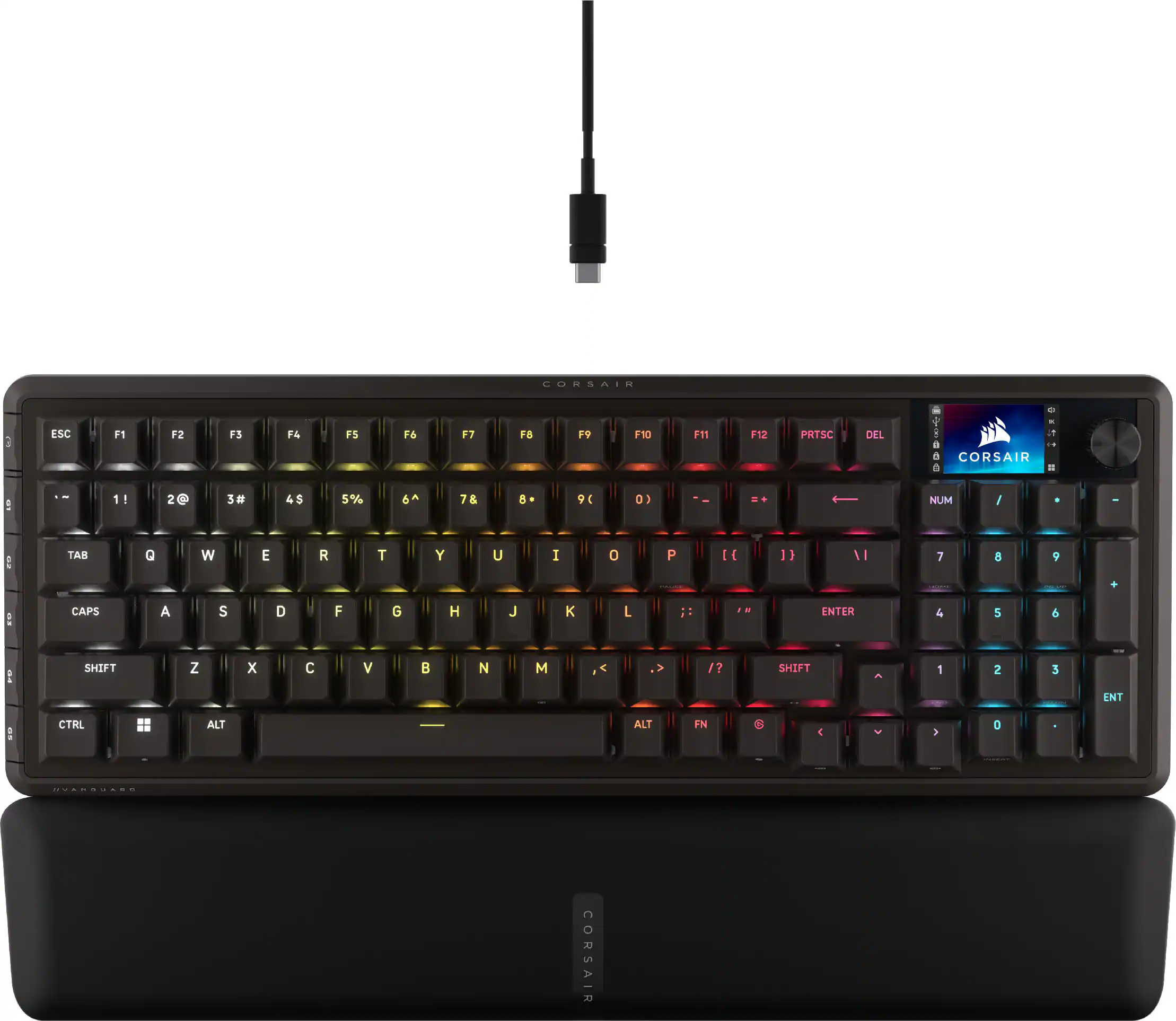 CORSAIR - VANGUARD PRO 96 RGB Wired Magnetic MGX Linear Hall Effect 96% Gaming Keyboard with FlashTap SOCD+Rapid trigger - Black