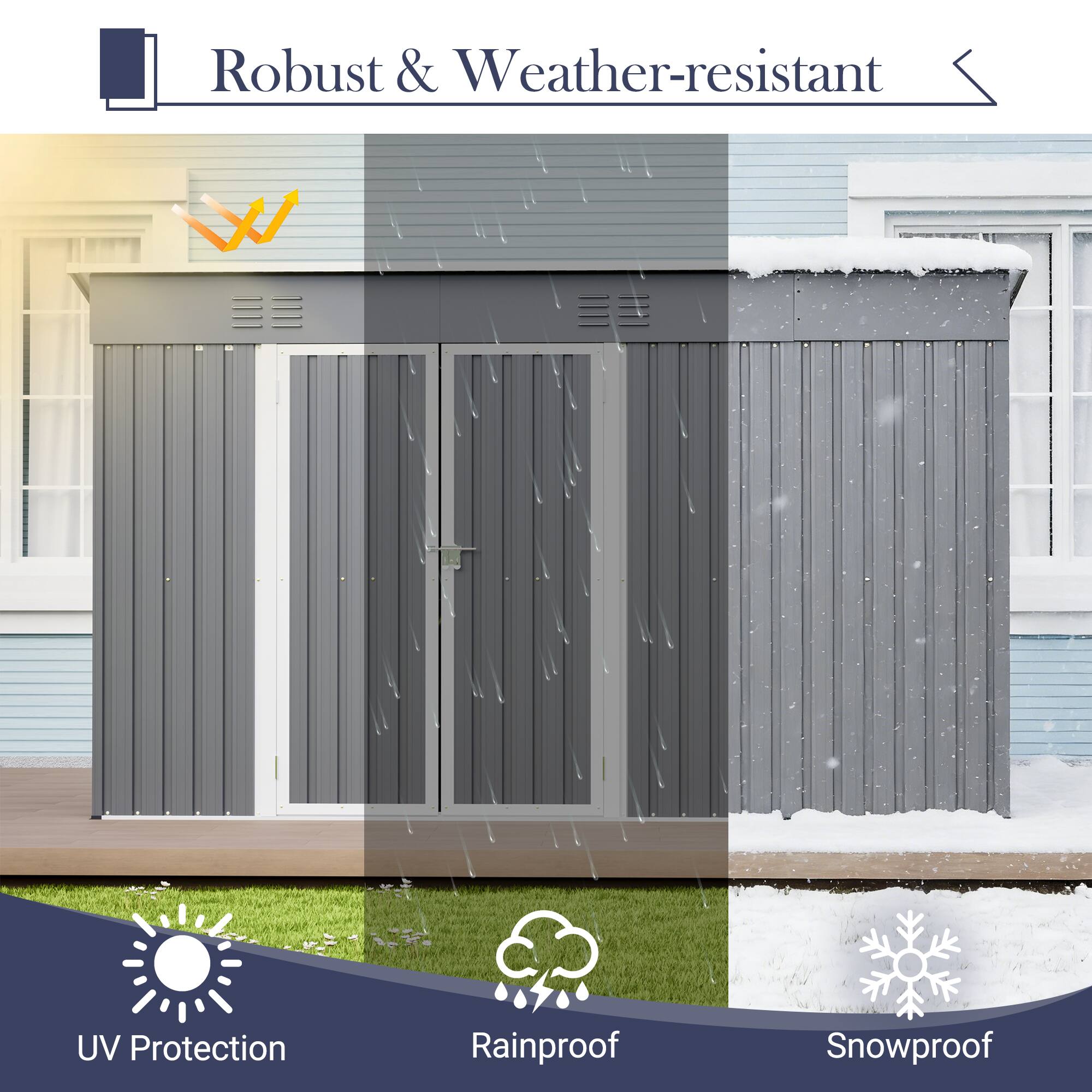 Robust & Weather-resistant  
UV Protection  
Rainproof  
Snowproof