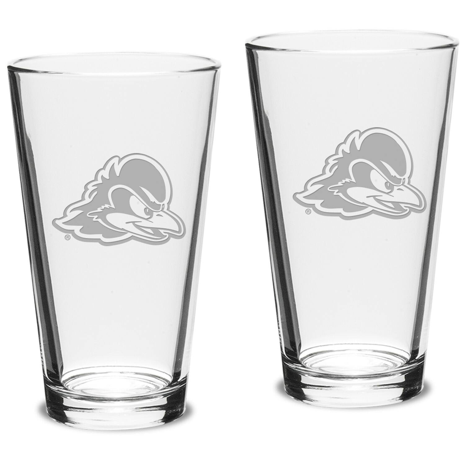 Front. Jardine - Delaware Fightin' Blue Hens 16oz. 2-Piece Classic Pub Glass Set - Multicolor.