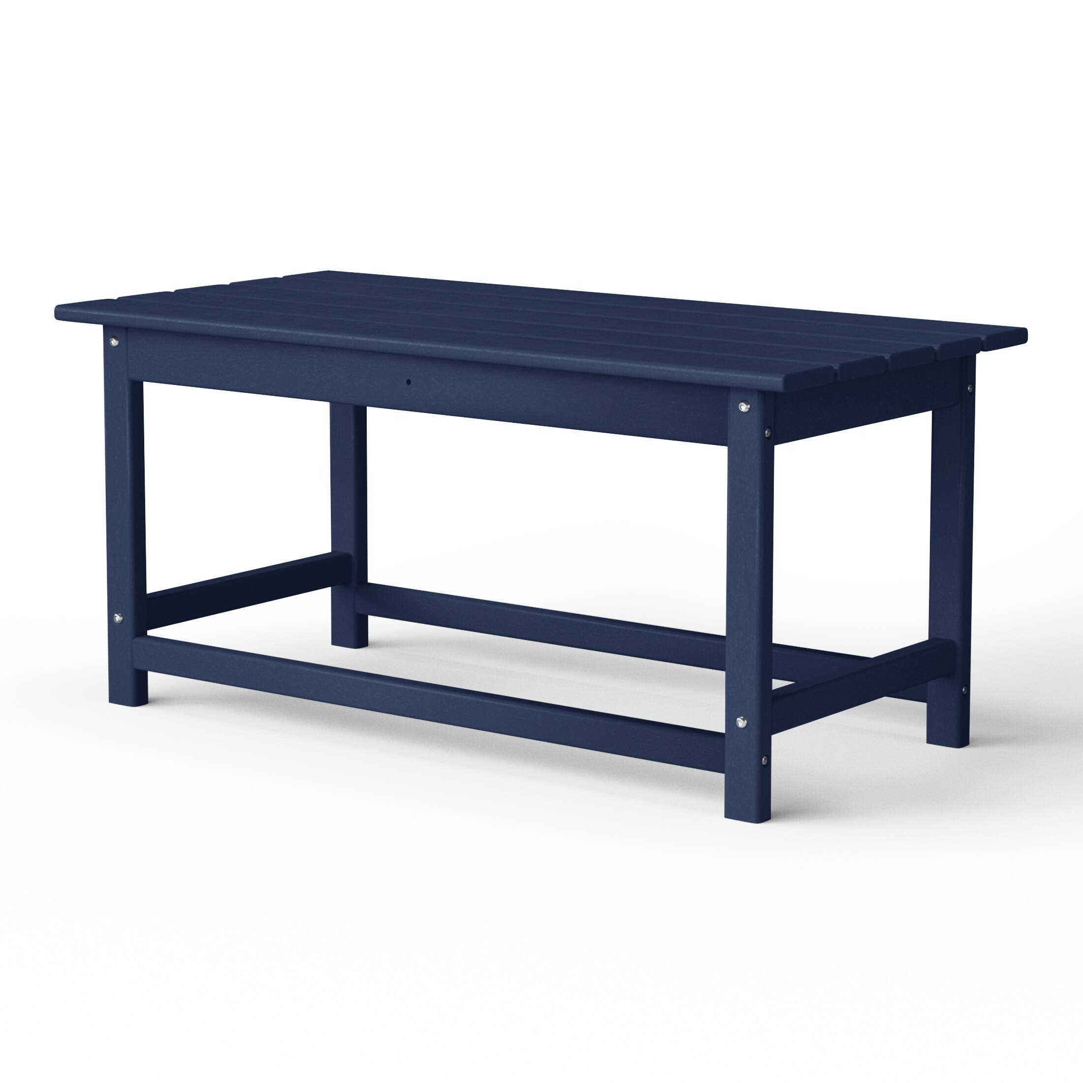 Back. WestinTrends - WestinTrends Malibu 35" length outdoor Coffee table for Adirondack chair - Navy Blue.