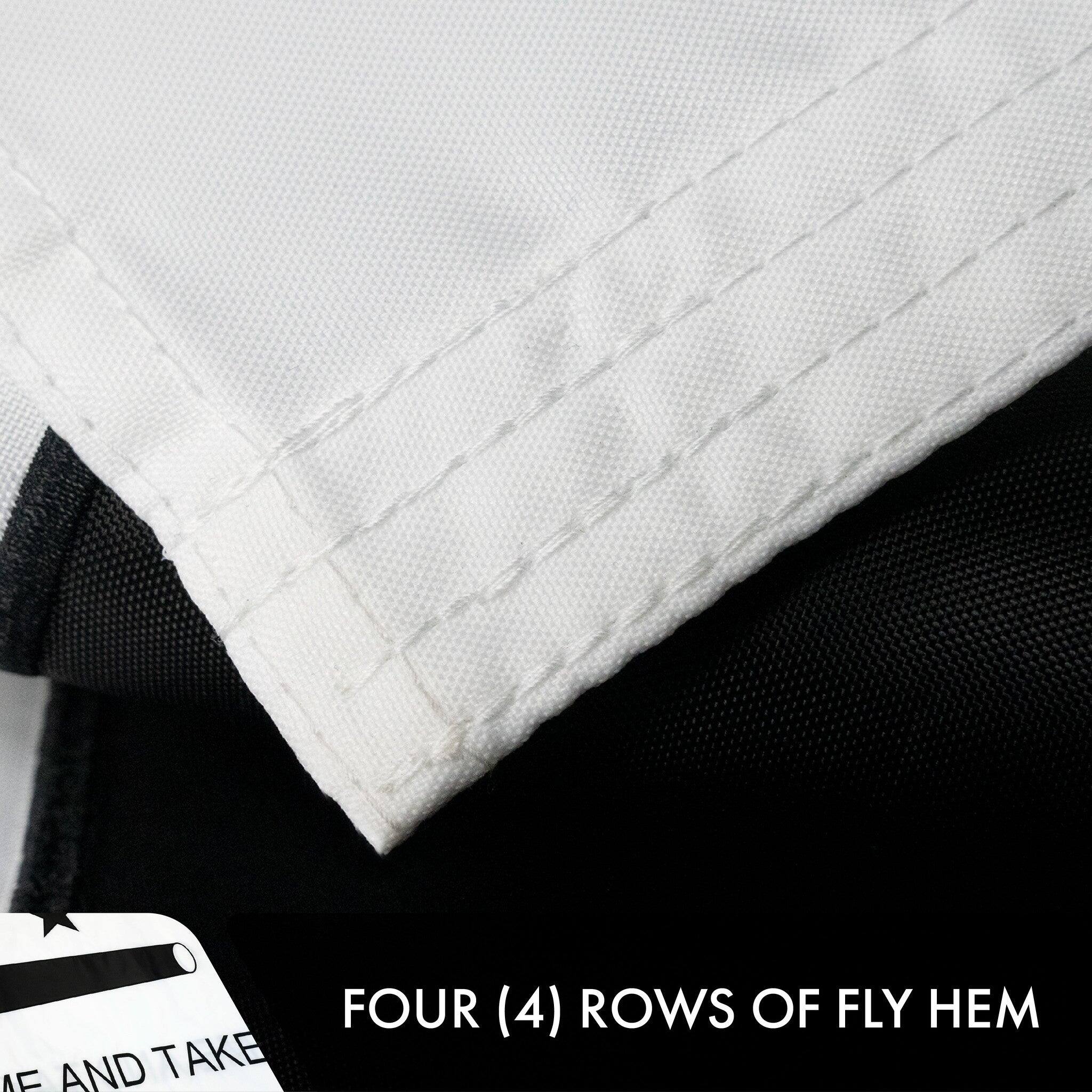 FOUR (4) ROWS OF FLY HEM