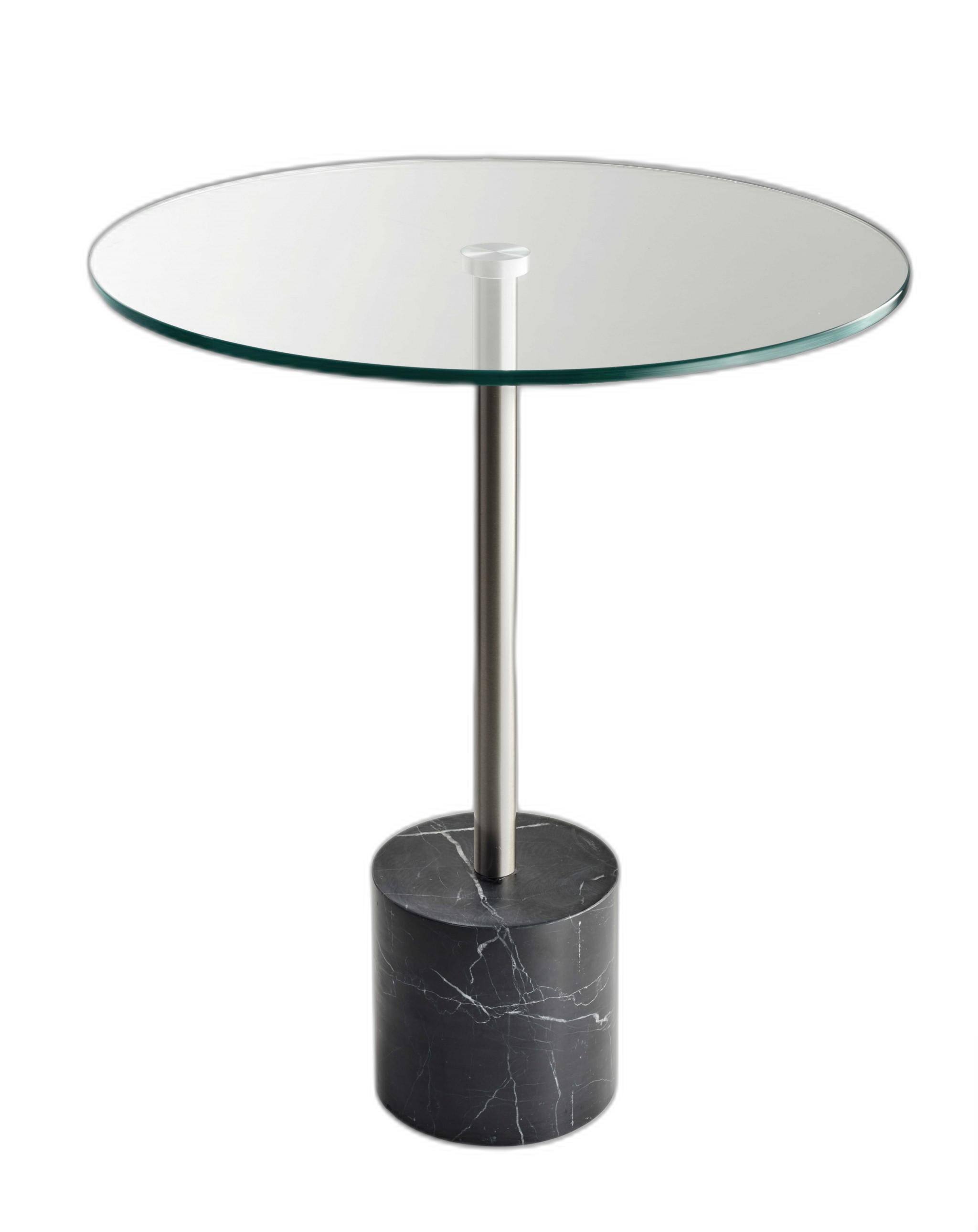 Left. Hivvago - Hivvago 21 Inch Glass Round End Table - Clear.