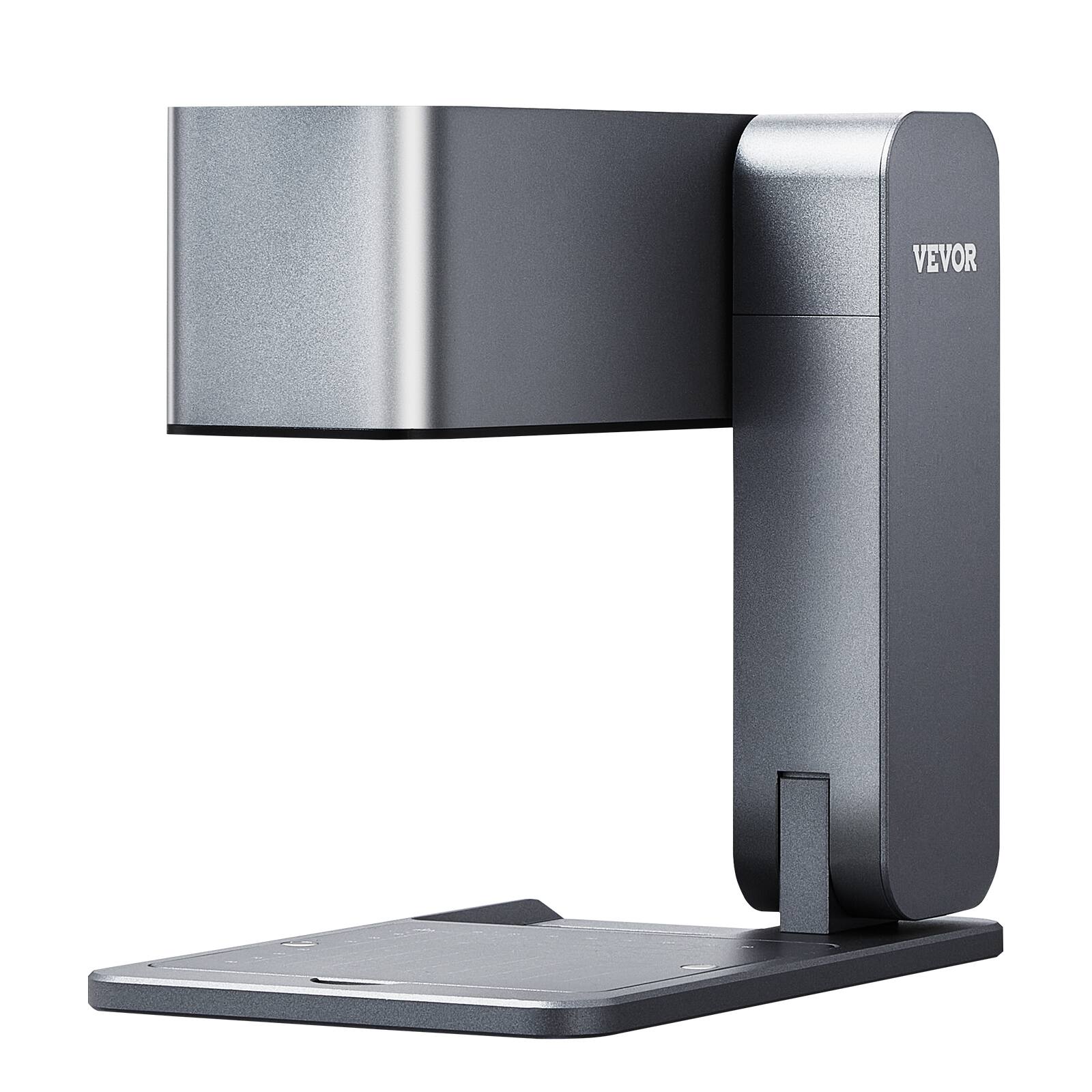 Alt View 5. VEVOR - Portable Laser Engraver, 600 mm/s High Speed, 5W Handheld Engraving Machine, DIY Laser Engraver and Cutter Basic Set - Gray.