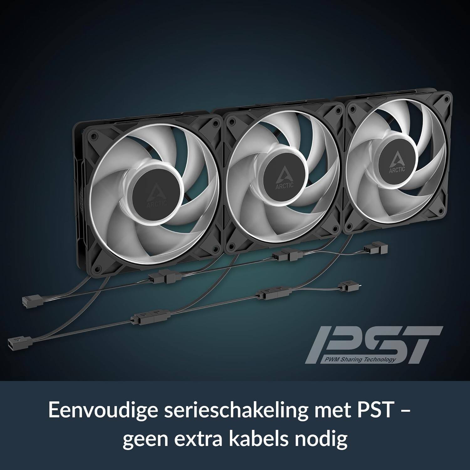 A ARCTIC ARCTIC ARCTIC 2ST PWM Sharing Technology Eenvoudige serieschakeling met PST - geen extra kabels nodig