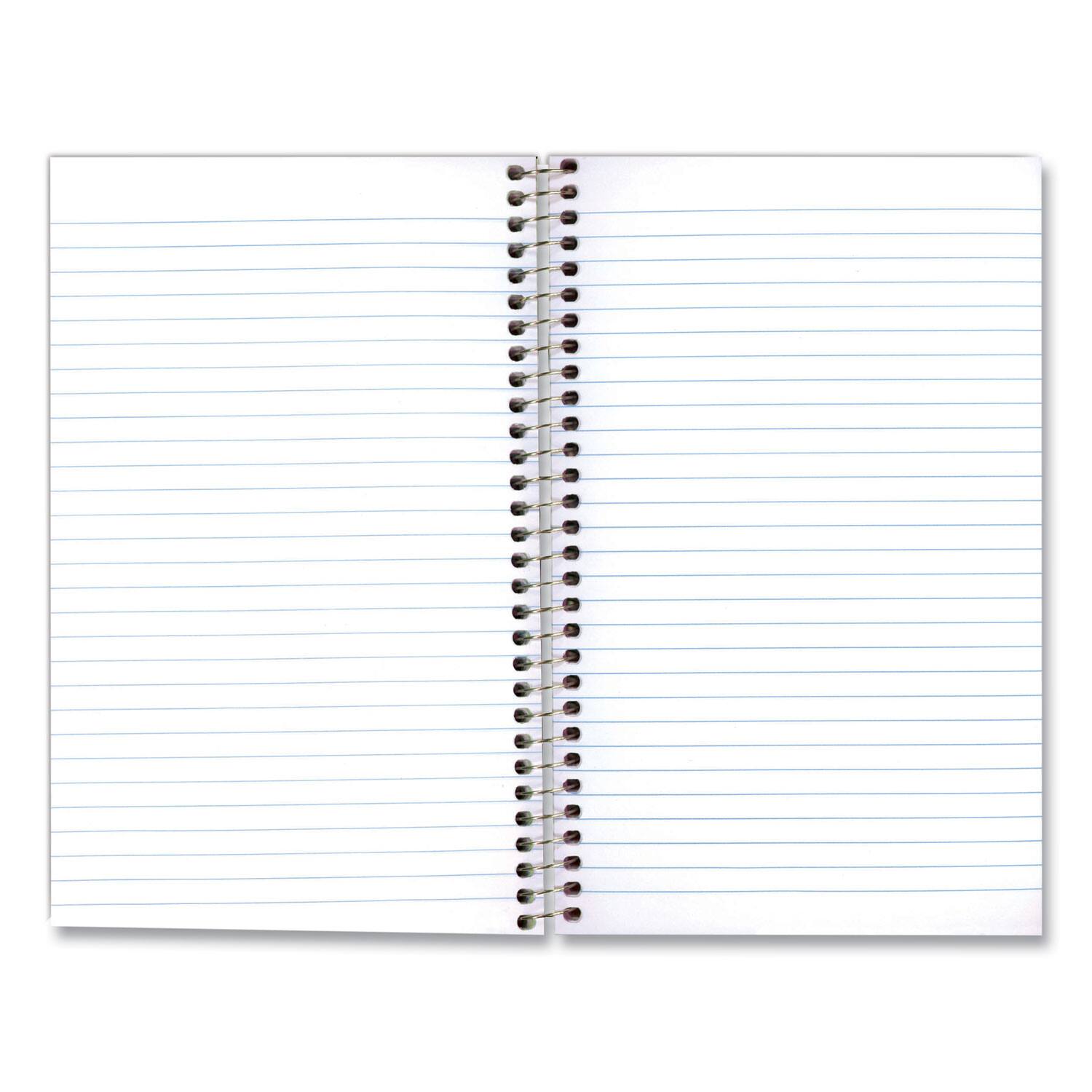 Left. Rediform - Single Subject Wirebound Notebooks Medium/College Rule Blue Kolor Kraft Front Cover 9.5 x 6 Sheets.