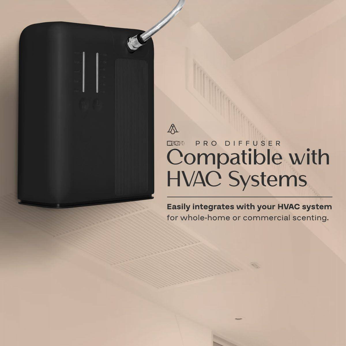PRO DIFFUSER  
Compatible with HVAC Systems  
Easily integrates with your HVAC system for whole-home or commercial scenting.