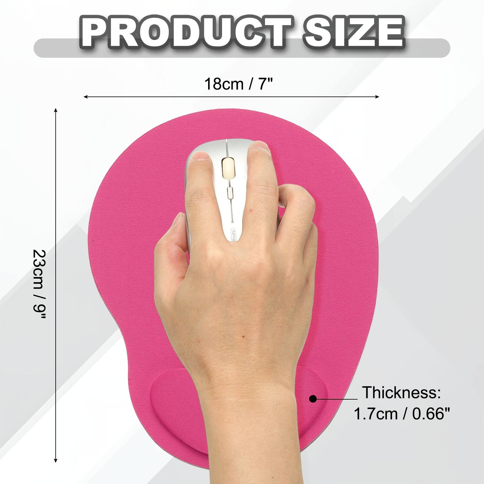 PRODUCT SIZE  
18cm / 7"  
23cm / 9"  
Thickness: 1.7cm / 0.66"