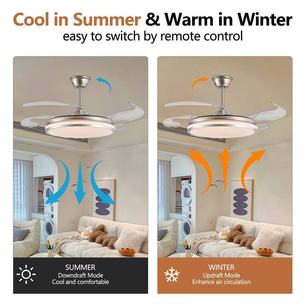 Cool in Summer & Warm in Winter  
easy to switch by remote control  

SUMMER  
Downdraft Mode  
Cool and comfortable  

WINTER  
Updraft Mode  
Enhance air circulation