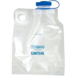 Nalgene - Wide Mouth Flexible Water Cantene - 96 oz - Clear / Blue