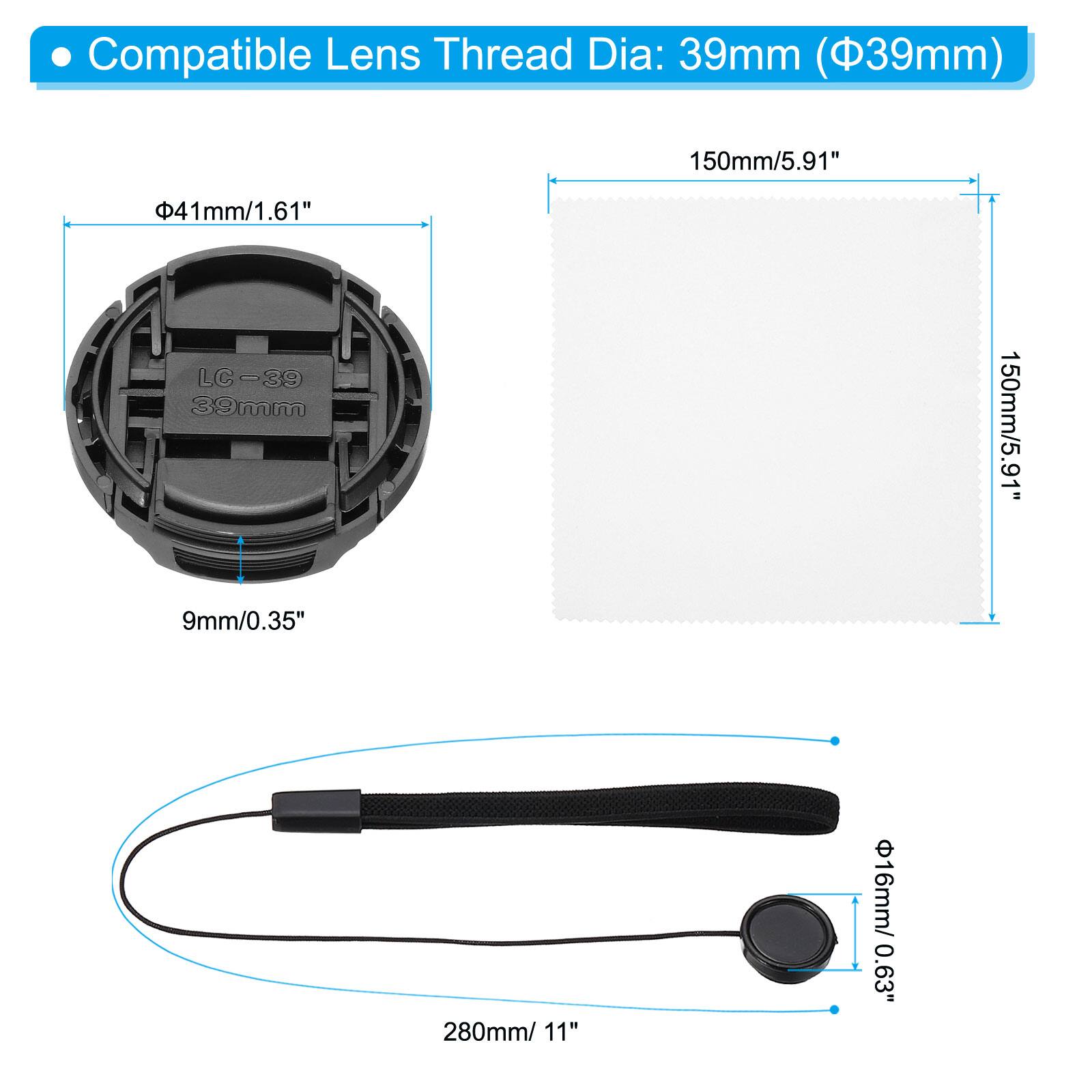 Compatible Lens Thread Dia: 39mm (Φ39mm)  
LC-39  
41mm/1.61"  
9mm/0.35"  
150mm/5.91"  
16mm/0.63"  
280mm/11"