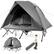 Front. Costway - Costway 2-Person Camping Cot Combo Off-Ground Travel Cot Tent w/Pop-up Tent Shelter - Gray.