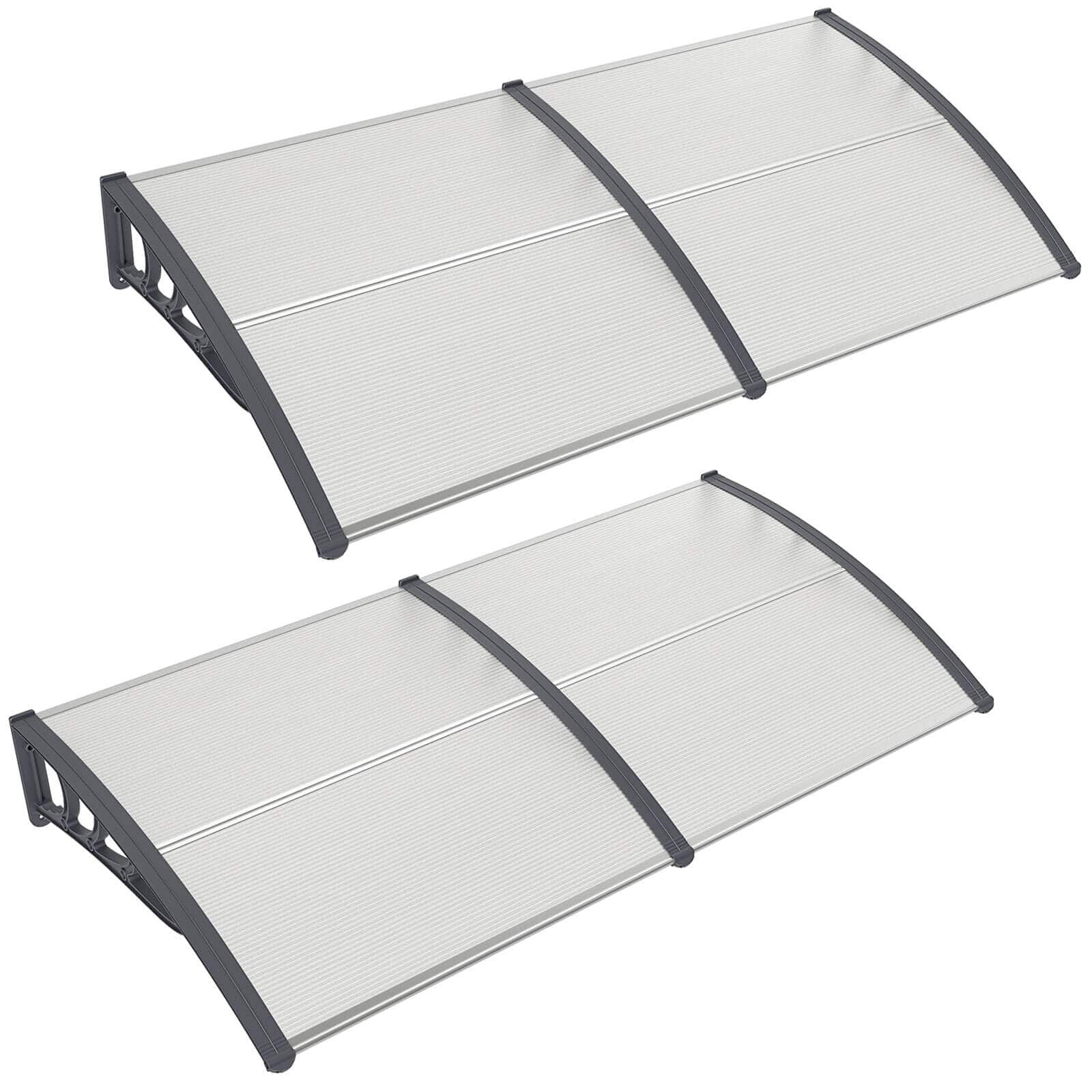 "Costway - 2 PCS 80"" x 40"" Patio Awning Canopy Window Door Overhang Rain Snow Protection - Gray" price history on PriceWatchPro