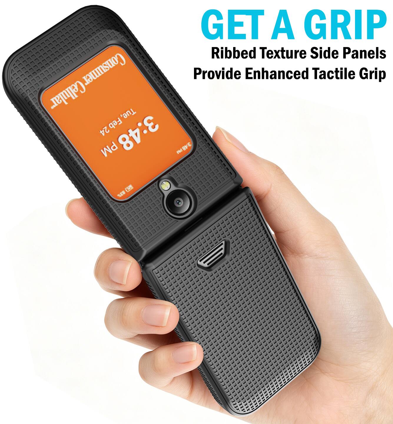 Nakedcellphone Case for Consumer Cellular Iris Easy Flip 2 Phone ...
