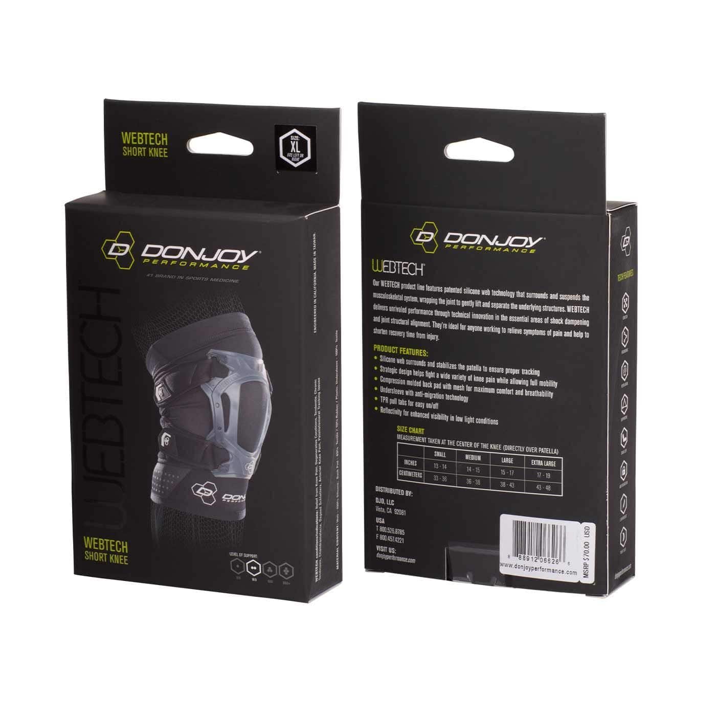 DonJoy - PERFORMANCE Webtech Short Knee Brace ( Large) - Black