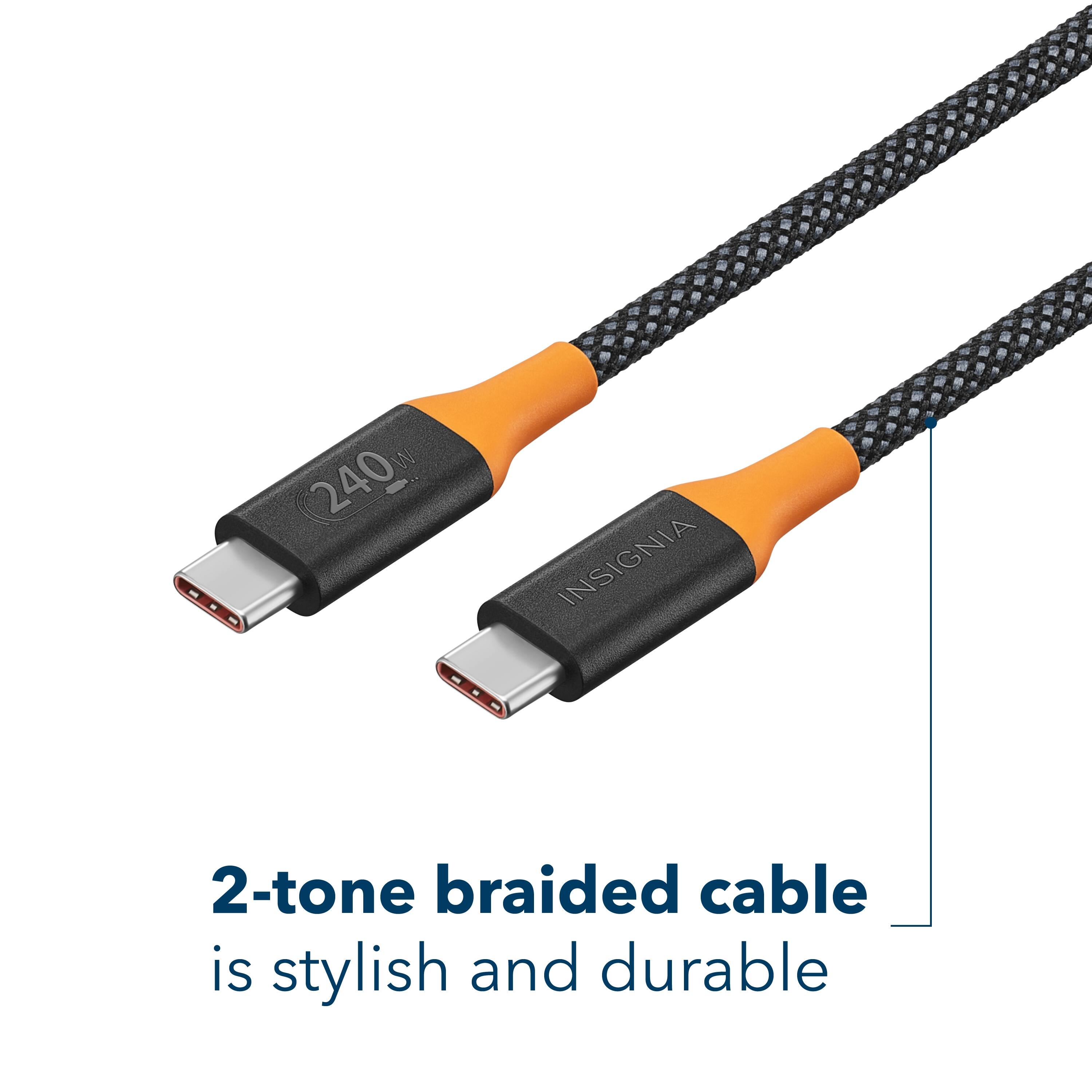 W 240 INSIGNIA - 1 2-tone braided cable is stylish and durable