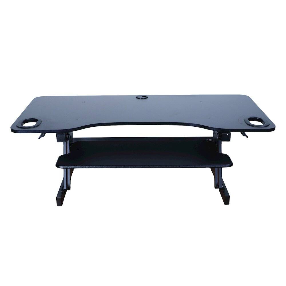 Alt View 5. Rocelco - 45" Height Adjustable Standing Desk Converter with Anti Fatigue Floor Mat - Black.