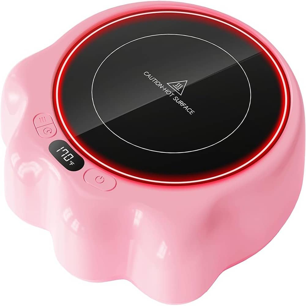Schertz - Cat Paw Mug Warmer, 50W, 3 Temp Settings, Auto Shut Off - Pink